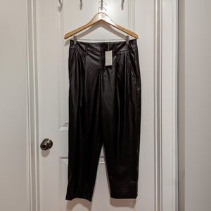 High-rise faux leather tapered able pants from A New Day. NWT. Size 10.